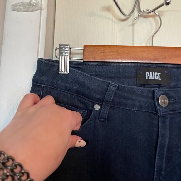 PAIGE Womens Blue Dark Wash Verdugo Ultra Skinny Stretch Jeans Size 28 - Picture 4 of 8
